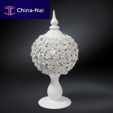 Ceramic fruit basket SPHERE COCO CAMELLIAS