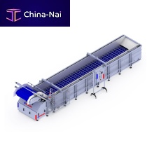Immersion thawing machine for fishin-linefor the food industry