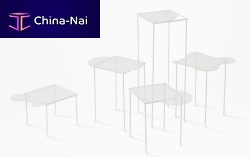 Contemporary table OVERFLOWglassrectangularby Studio Nendo