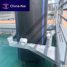 Dock pile guide aluminum