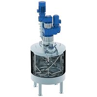 Ribbon mixer batchfor liquidstwin-shaft