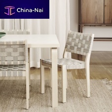 Contemporary chair 611indoorlinenbirch base