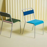 Contemporary chair COLORINindoorPVCmetal base