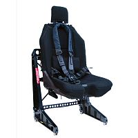 Aircraft cabin seat for helicoptercrewwith armrests