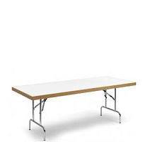 Contemporary dining table 131particle boardmelaminechrome steel base