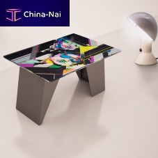 Contemporary coffee table DAFT BROTHERSfrosted glasssheet metalrectangular