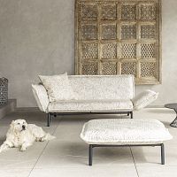 Modular sofa Lunacontemporaryoutdoorwater-resistant fabric
