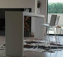Contemporary high bar table B-ARwaxed woodrectangularhome