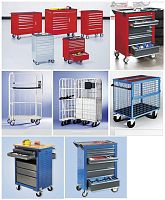 Work station trolley metalwith drawertool-holder
