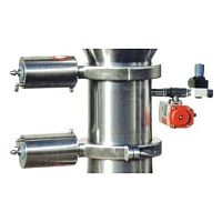 Powder valve pluglever controlcontainer