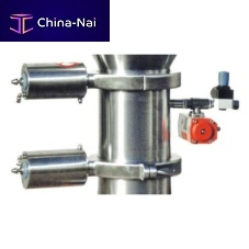 Powder valve pluglever controlcontainer