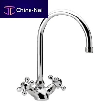 Countertop double-handle mixer tap V7100chrome-plated brasskitchen1-hole