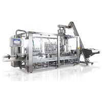 Rotary rinser-filler-capper BSO/24-RR-NW/24-PF/12for cosmetic productsfor viscous liquidsbottle