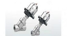 Angle seat valve for oillargeflange