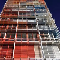Fiber-reinforced concrete solar shading Tour la Marseillaisefor facadeverticalhorizontal