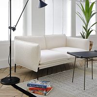 Contemporary sofa PALM SPRINGSfabricleatherbeige
