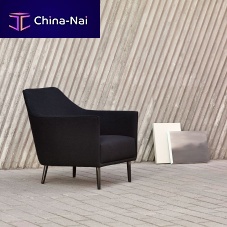 Contemporary armchair ELLfabricmetalhigh back