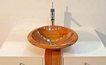 Countertop washbasin IMAGE 02woodenroundcontemporary