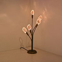 Table lamp Petalobedside tablebrassMurano glass