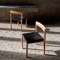 Contemporary chair STAXindoorfabricleather