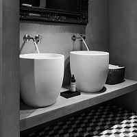Countertop washbasin BLUEquartzroundcontemporary