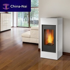 Pellet boiler stove VISUAL XWwoodcontemporarysteel