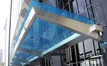 Entrance canopy stainless steelglassflat