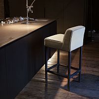 Contemporary bar chair ASPEN indoorleatheriron