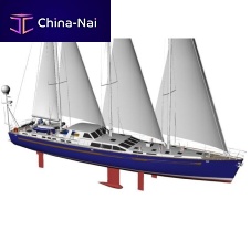 Cruising sailing yacht 93with open transomaluminumlifting keel