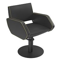 Contemporary beauty salon chair NOVAsynthetic leatherwith hydraulic pumpblack