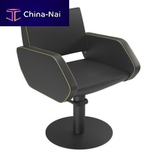 Contemporary beauty salon chair NOVAsynthetic leatherwith hydraulic pumpblack