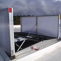 Aluminum smoke vent APOLLOpolycarbonatesmoke and heat extractorfor roof