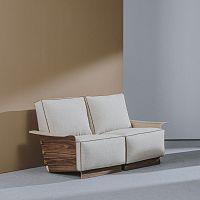 Contemporary sofa FOREST CLUBoakwalnutgray