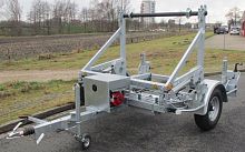 Cable drum trailer BKT 1x seriessingle-axletowedfor cable transport and laying