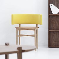Contemporary chair DOT indoorfabricbeech base