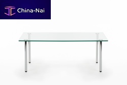 Contemporary table ORBISglassrectangular