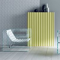 Original design armchair NAKEDleatherglassblack