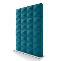 Free-standing acoustic panel FABRICSmobilewoolrectangular