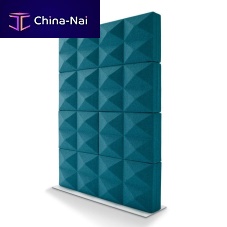 Free-standing acoustic panel FABRICSmobilewoolrectangular
