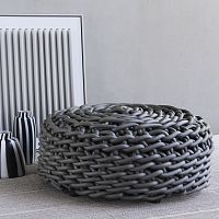Contemporary pouf REBELSneoprene®roundhandmade