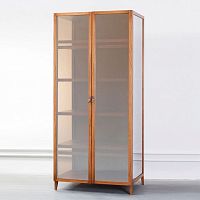 Free-standing bookcase BERTA contemporarywoodenglass
