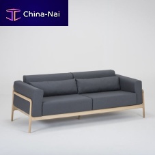 Contemporary sofa FAWNfabricleatheroak