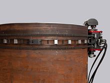Blade cutting machine for metalbeltbeveling