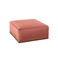 Contemporary pouf BELTOURleathersquarepink